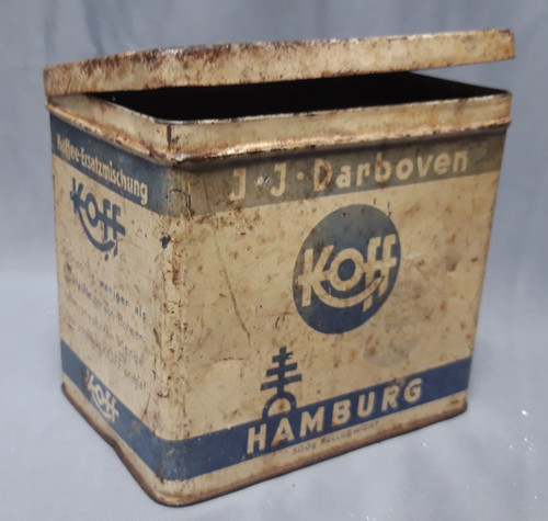 Alte kaffeedose koff j - koff,