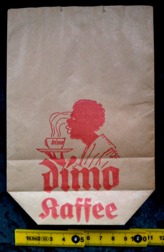 Alte kaffeetüte dimo - kaffeetüte,, kaffee