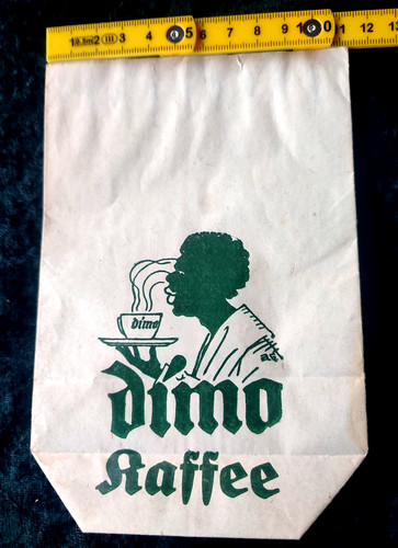 Alte kaffeetüte dimo kaffee - alte, kaffeetüte,